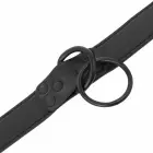 Darkness – adjustable neoprene collar with metal chain leash – black — Photo 2