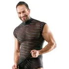 Men's Transparent Striped Shirt – Black – M — Photo 2