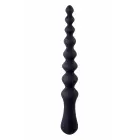 NMC 8.5 Inch Ribbed Silicone Anal Ball Beads – melnas – elastīgas savienotas sfēras – 21,6 cm — Foto 2