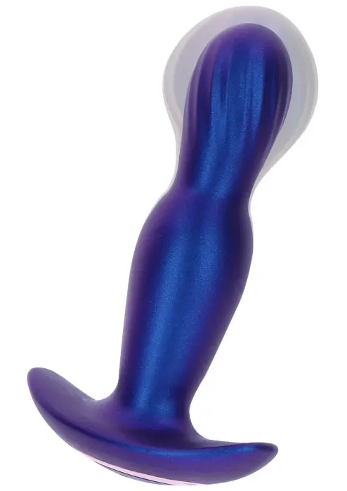 The Stout Inflating Vibrating Anal Plug – Blue
