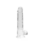 Realistlik dildo munandite ja iminapaga – 21 cm (8.3″) – Läbipaistev — Foto 7