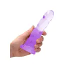Netikras dildo su siurbtuku – 17 cm (7″) – Violetinė Photo