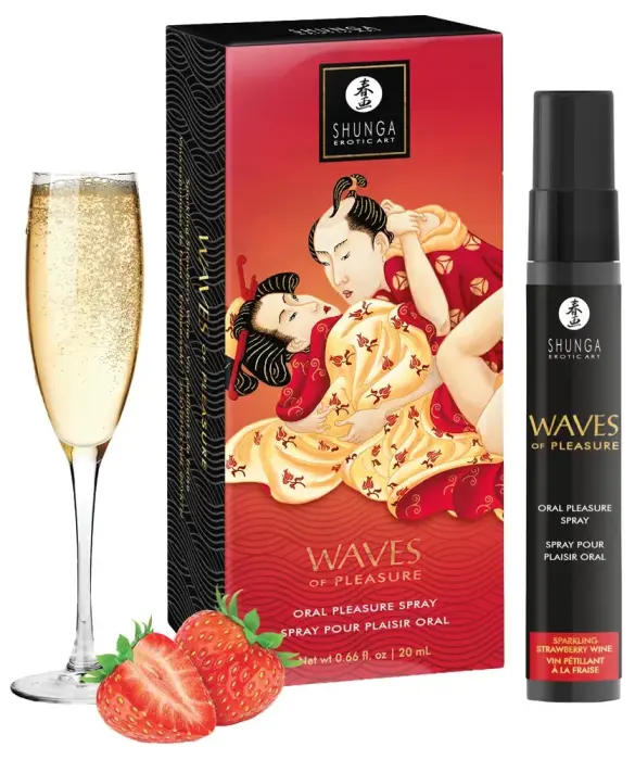 Shunga Waves of Pleasure оральный спрей со вкусом клубничного вина – 20 мл