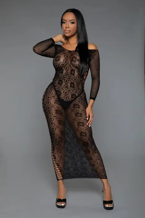 Be Wicked Late Last Night chemise – black – One size