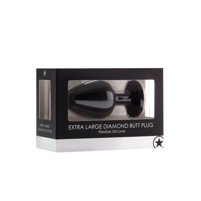 Diamond Butt Plug – XL – Black