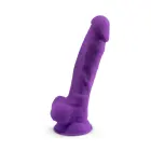 Silex realistiškas dildo – 17.5 cm (7″) – Violetinis — Nuotrauka 5