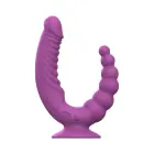 Teazers Double Vibrator with Suction Cup and Remote – Purple — Photo 6