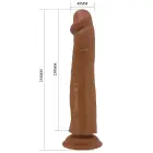 PRETTY LOVE Sharife Sliding Skin Series salokāms dildo – 25 cm (10″) – miesas krāsa — Foto 8