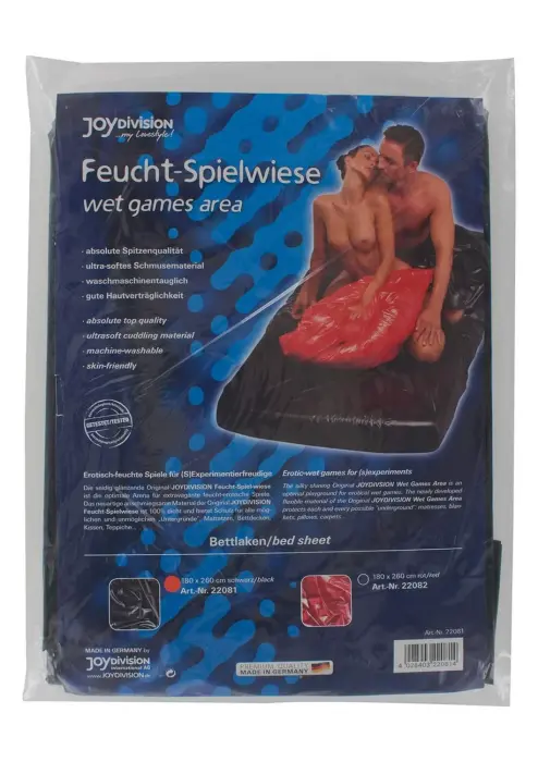 WetGAMES Waterproof BDSM Bed Sheet – Black – 180 x 260 cm
