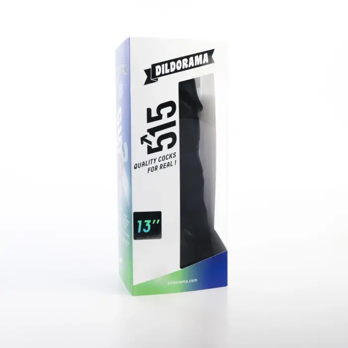 Dildorama 515 Line reālistisks dildo – 33 cm (13″) – Melns
