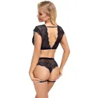 Cottelli LINGERIE Lace Set with Open Briefs – Black – L — Photo 4