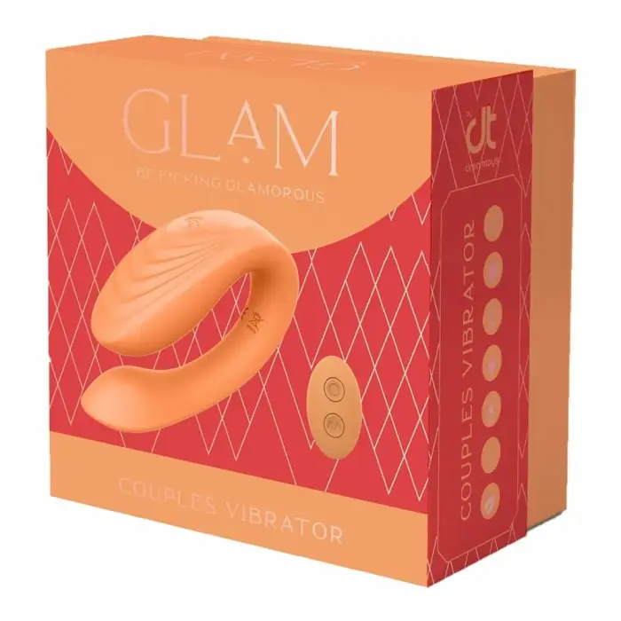 GLAM Couples Vibrator – flexible wireless remote couples vibe – gold – 6.5–8.5 cm