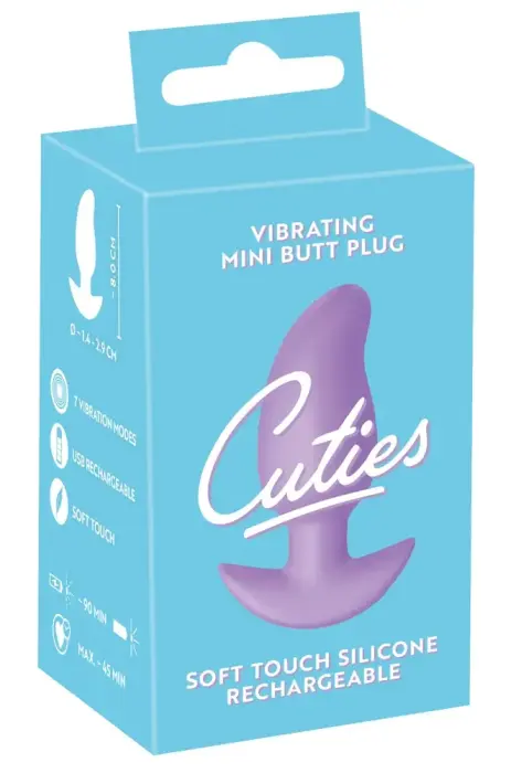 Cuties Vibrating Plug – 6 cm – Purple