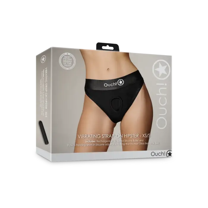 Vibrating Strap-on Hipster – XS/S – Black