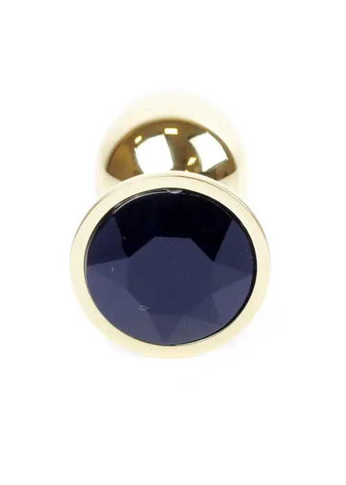 Plug-Jewellery Gold anālais spraudnis – 7 cm (2.8″) – Melns