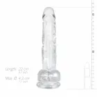 You2Toys Crystal Jelly alusega dildo – 19 cm (7.5″) – läbipaistev — Foto 7