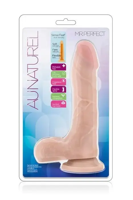 AU NATUREL reālistisks dzīslains dildo ar piesūcekni – 21.5 cm (8.5″)