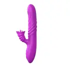Angelia vibrators ar kustību, rotējošu vārpstu un mēles stimulatoru – 20 cm (7.87″) – violets Foto 3