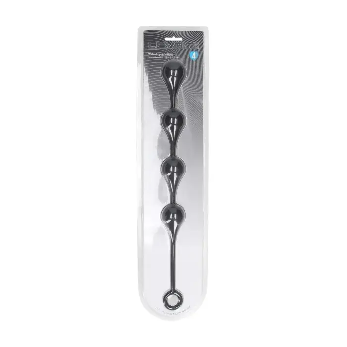 Waterdrop Silicone Anal Balls - L - 40mm - Black Photo