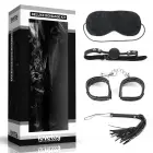 Deluxe Bondage Kit – flogger, käerauad, kuulsuukork ja silmaside — Foto 1