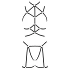 Cottelli LINGERIE 3-Piece Bondage Harness Set – Black – M — Photo 5