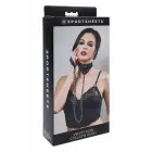 SPORTSHEETS Velvet Noir Collar & Leash – marmora dizains – 71 cm pavada — Foto 1
