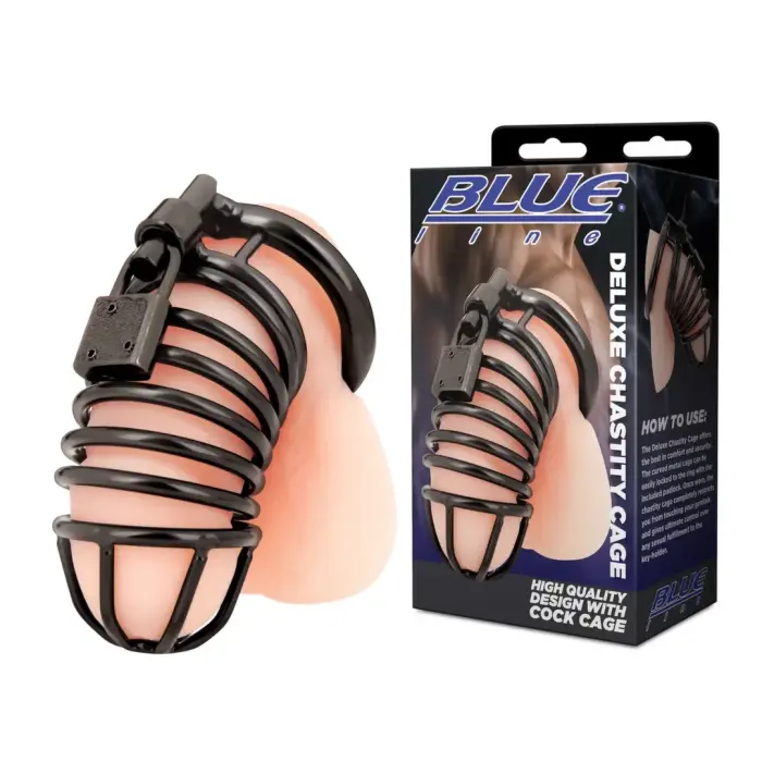 Металлическая система целомудрия Blueline Deluxe – черный