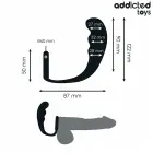 Addicted Toys Silicone Intimate Plug with Ring Model 4 – 9 cm – Black — Photo 4