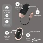 Teazers Sooneline vibreeriv muna puldiga – 6 cm (2.4″) – must — Foto 5