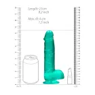 Reālistisks dildo ar sēkliniekiem – 21 cm (8.3″) – Caurspīdīgs — Foto 5