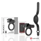 Black&Silver Agron vibrating cock ring with WatchMe remote watch – black — Photo 1