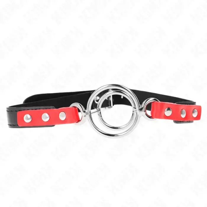 KINK Adjustable Silicone & Metal O-Ring Gag – Red