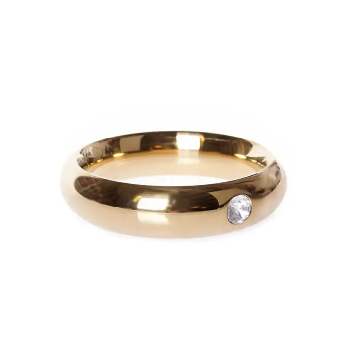 Gold Donut Cockring with Jewel - 5 cm (2″)