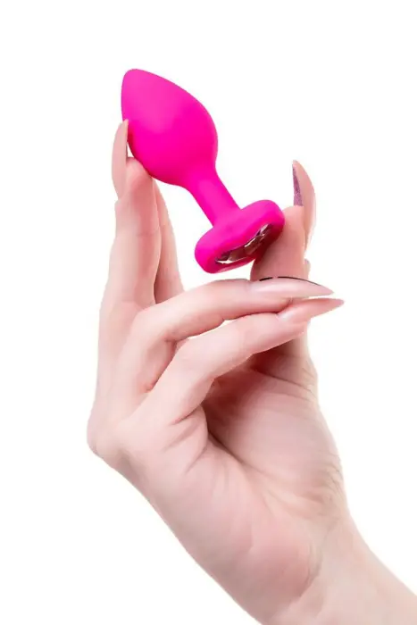 ToDo Anal Plug Diamond Heart – 7 cm – Rozā Foto 7