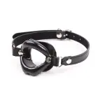 Black Faux Leather Panel Mouth Gag — Photo 3