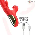 INTENSE Karol – multifunctional thrusting vibrator with wave stimulation – red – 23 cm — Photo 6