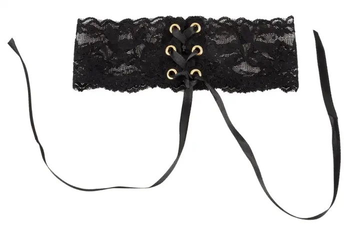 Melna mežģīņu kaklarota Foto 5