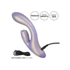 G-Love G-Kiss двойной вибратор с мерцающим язычком и гибким стержнем – 18 cm (7″) – фиолетовый — Фото 8