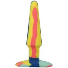 Groovy Silicone Anal Plug – 12 cm – Multicolored — Photo 3