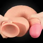 Dual Layered Platinum Silicone Dildo with Suction Cup – 30 cm (12″) – Skin — Photo 5
