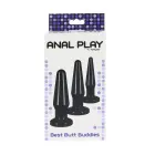TOYJOY Classics Best Butt Buddies spraudņu komplekts – 10–12 cm – Melns — Foto 2