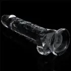 LoveToy Flawless Clear Dildo – reālistisks dildo – TPE – caurspīdīgs – 19,0 cm — Foto 3