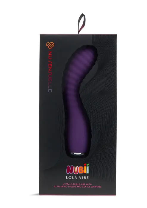 Lola elastīgs sildošais vibrators – 18 cm (7″) – violets Foto 3