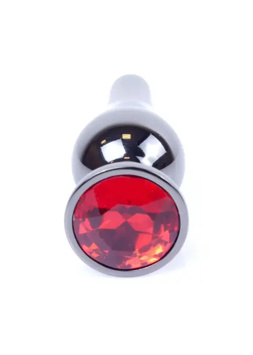 Plug-Jewellery Dark Silver anaaltapp – 9.5 cm (3.7″) – Punane