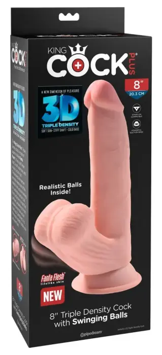 KCP 8 TDC with Swinging Balls Dildo – 24.5 cm (9.6″) – Skin