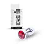 Plug-Jewellery Silver Anal Plug – 7 cm (2.8″) – Red — Photo 10