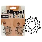 Nippelsticker Strass – melnas zvaigžņu rhinestone krūšu galu uzlīmes Foto 7
