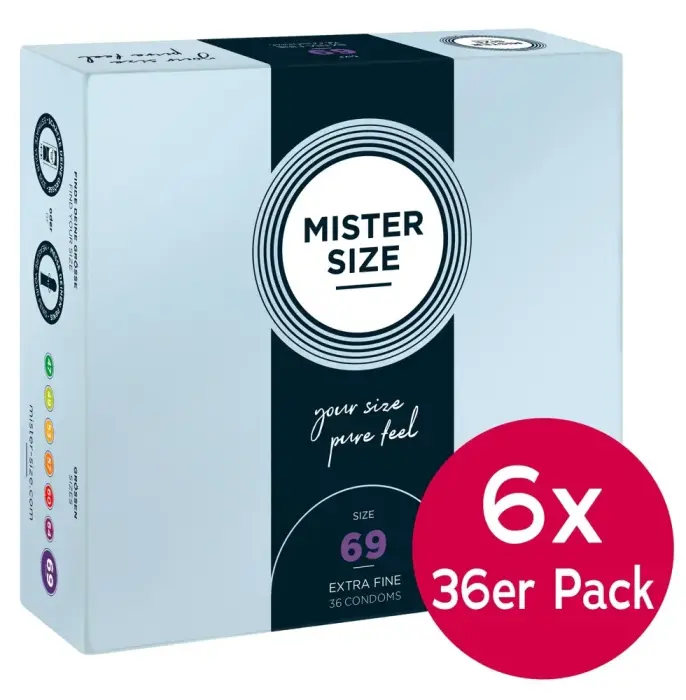 Mister Size 69 мм ультратонкие презервативы – 216 шт.