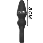 Black&Silver OZZY Silicone Vibrating Plug – Black — Photo 4