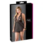Black Lace Babydoll with Halterneck and Cheeky Slits – 2XL — Photo 1